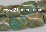 CNS148 15.5 inches 15*20mm rectangle natural serpentine jasper beads