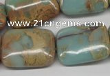 CNS149 15.5 inches 18*25mm rectangle natural serpentine jasper beads