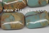 CNS149 15.5 inches 18*25mm rectangle natural serpentine jasper beads