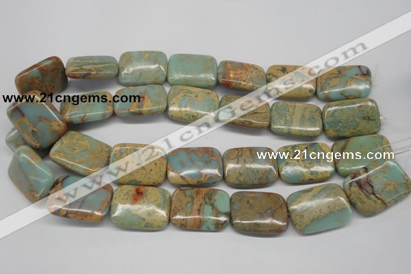 CNS151 15.5 inches 22*30mm rectangle natural serpentine jasper beads