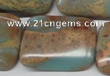 CNS152 15.5 inches 30*40mm rectangle natural serpentine jasper beads