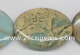 CNS170 15.5 inches 30*40mm oval natural serpentine jasper beads