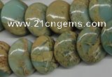 CNS175 15.5 inches 18mm flat round natural serpentine jasper beads