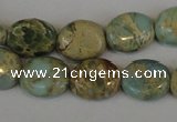 CNS188 15.5 inches 8*10mm oval natural serpentine jasper beads