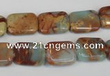 CNS194 15.5 inches 12*16mm rectangle natural serpentine jasper beads