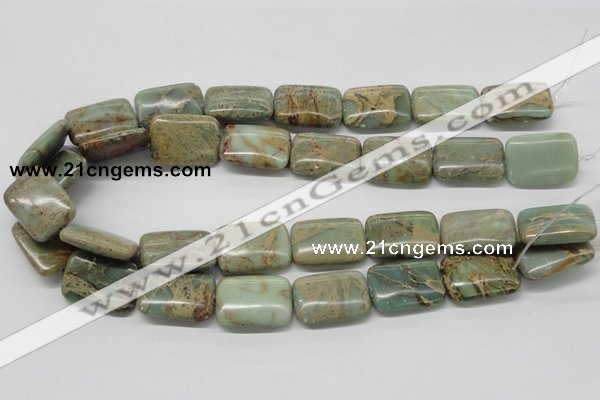 CNS20 16 inches 18*25mm rectangle natural serpentine jasper beads