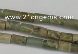 CNS206 15.5 inches 4*6mm tube natural serpentine jasper beads