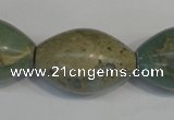 CNS208 15.5 inches 20*30mm rice natural serpentine jasper beads