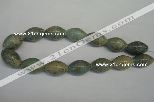 CNS208 15.5 inches 20*30mm rice natural serpentine jasper beads