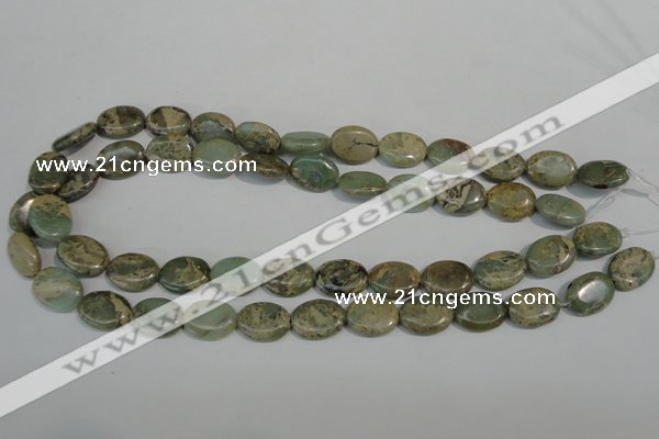 CNS241 15.5 inches 12*16mm oval natural serpentine jasper beads