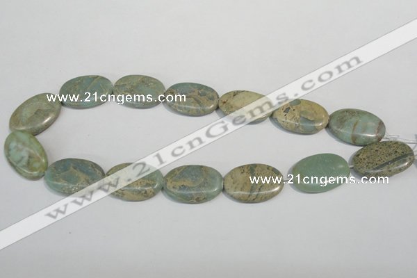 CNS243 15.5 inches 20*30mm oval natural serpentine jasper beads