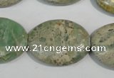 CNS244 15.5 inches 22*30mm oval natural serpentine jasper beads