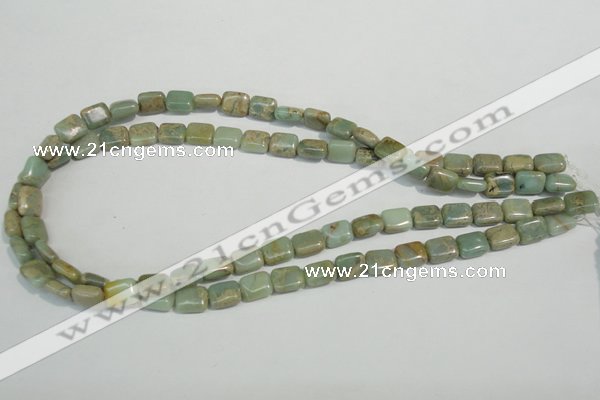 CNS254 15.5 inches 8*10mm rectangle natural serpentine jasper beads