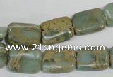 CNS255 15.5 inches 12*16mm rectangle natural serpentine jasper beads