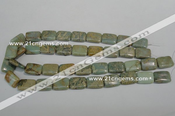 CNS256 15.5 inches 15*20mm rectangle natural serpentine jasper beads