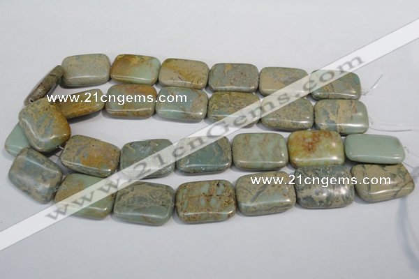 CNS257 15.5 inches 22*30mm rectangle natural serpentine jasper beads