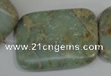 CNS258 15.5 inches 30*40mm rectangle natural serpentine jasper beads