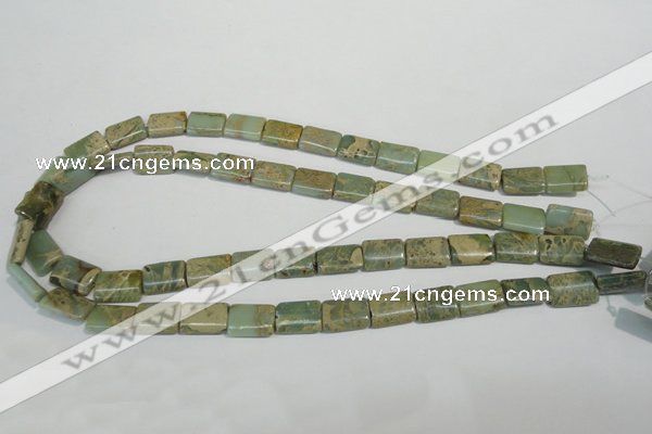 CNS260 15.5 inches 10*14mm flat tube natural serpentine jasper beads