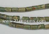 CNS274 15.5 inches 5*7mm tube natural serpentine jasper beads