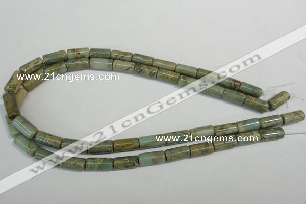 CNS275 15.5 inches 8*16mm tube natural serpentine jasper beads