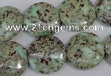 CNS288 15.5 inches 18mm flat round natural serpentine jasper beads