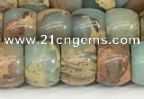 CNS307 15.5 inches 8*10mm rondelle serpentine jasper beads