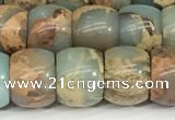 CNS308 15.5 inches 10*12mm rondelle serpentine jasper beads