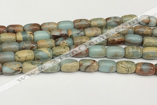 CNS311 15.5 inches 10*14mm drum serpentine jasper beads