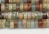 CNS318 15.5 inches 2.5*4mm heishi serpentine jasper beads