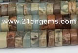 CNS319 15.5 inches 3*6mm heishi serpentine jasper beads