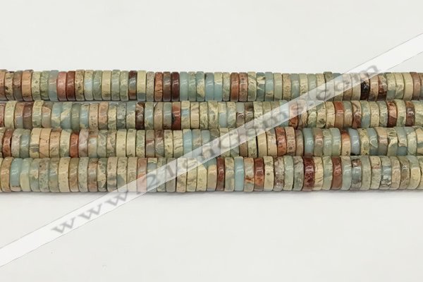 CNS320 15.5 inches 3*8mm heishi serpentine jasper beads