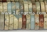 CNS321 15.5 inches 3*10mm heishi serpentine jasper beads