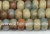 CNS324 15.5 inches 4*6mm rondelle serpentine jasper beads