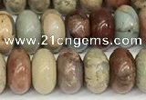 CNS325 15.5 inches 5*8mm rondelle serpentine jasper beads