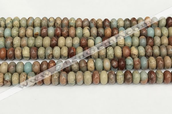 CNS325 15.5 inches 5*8mm rondelle serpentine jasper beads