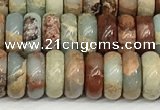 CNS327 15.5 inches 3*8mm rondelle serpentine jasper beads