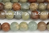 CNS330 15.5 inches 4mm round serpentine jasper beads wholesale