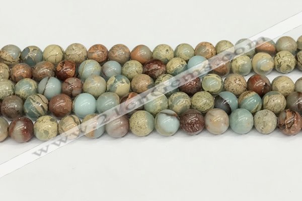 CNS332 15.5 inches 8mm round serpentine jasper beads wholesale