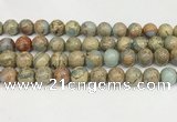 CNS335 15.5 inches 14mm round serpentine jasper beads wholesale