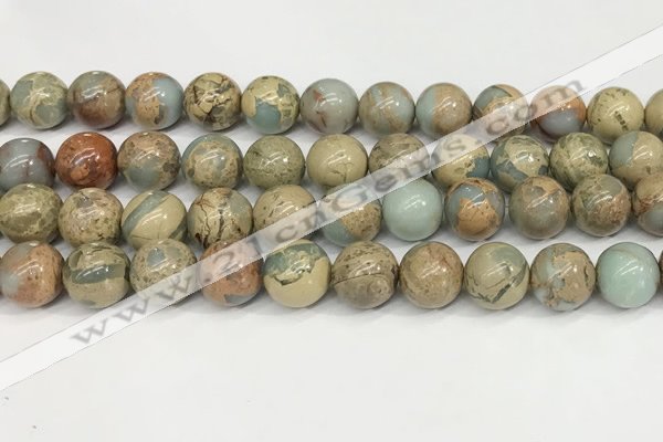 CNS335 15.5 inches 14mm round serpentine jasper beads wholesale