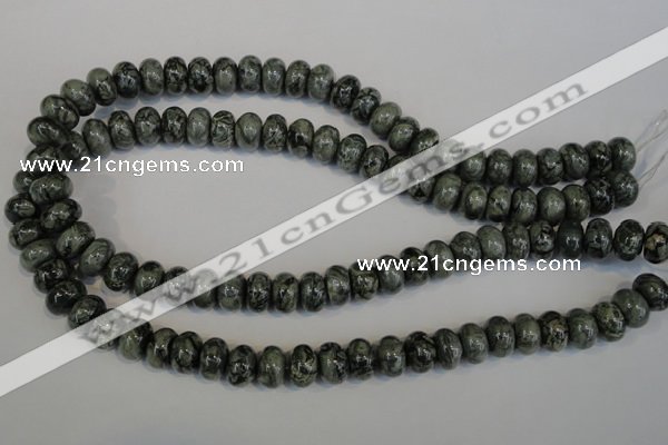 CNS414 15.5 inches 8*12mm rondelle natural serpentine jasper beads