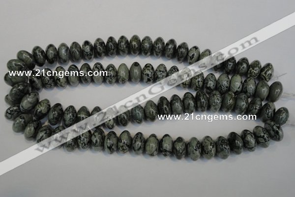 CNS415 15.5 inches 10*16mm rondelle natural serpentine jasper beads