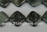 CNS430 15.5 inches 16*16mm diamond natural serpentine jasper beads