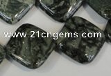 CNS432 15.5 inches 20*20mm diamond natural serpentine jasper beads