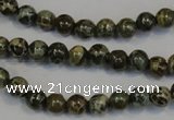 CNS500 15.5 inches 4mm round natural serpentine jasper beads