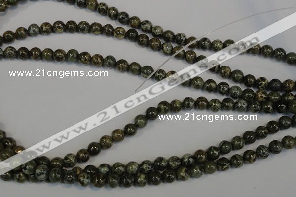 CNS501 15.5 inches 6mm round natural serpentine jasper beads