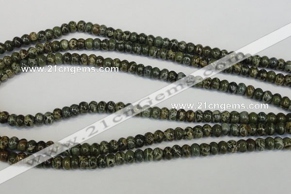 CNS510 15.5 inches 4*6mm rondelle natural serpentine jasper beads