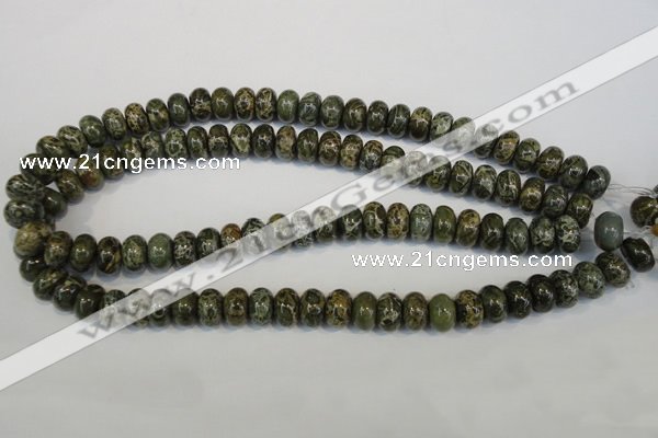 CNS512 15.5 inches 8*12mm rondelle natural serpentine jasper beads