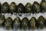 CNS515 15.5 inches 10*16mm rondelle natural serpentine jasper beads