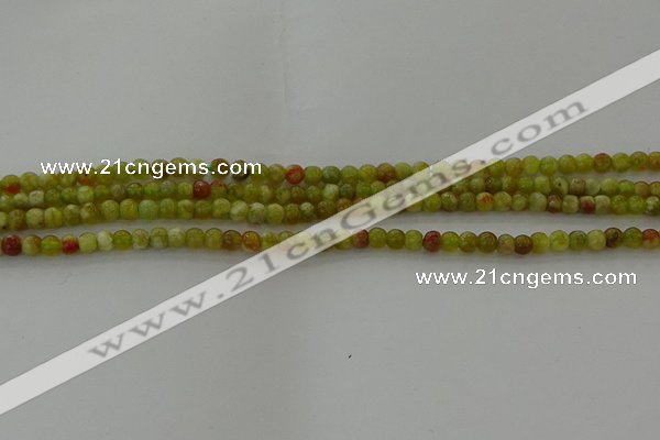 CNS599 15.5 inches 3mm round green dragon serpentine jasper beads